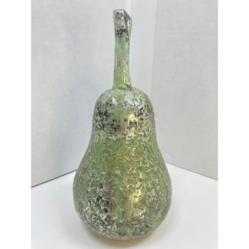 Vintage Green Pear Resin 8 inches Decorative Realistic‎ Fruit